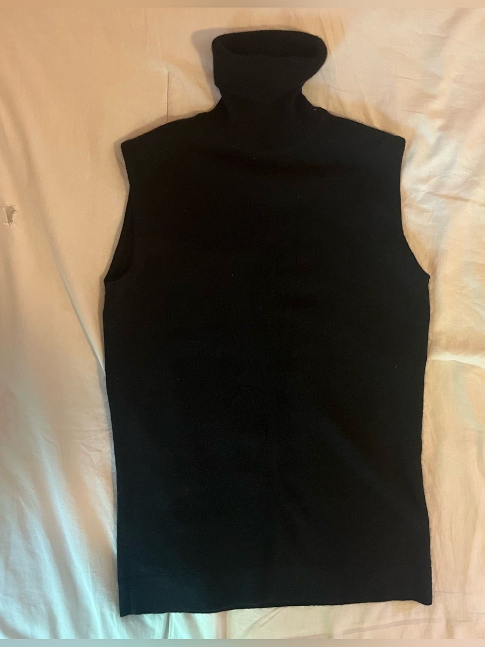 Dana Buchman Sleeveless Black Turtleneck Knit Top Size S